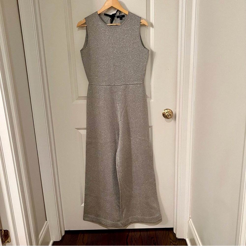 J. Crew Silver Sparkle Jumpsuit